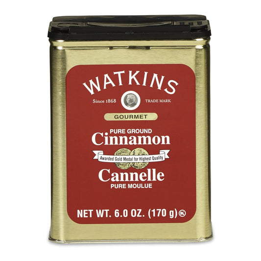Watkins Gourmet Cinnamon Spice Tin - Pure Ground, 6 oz. for Delicious Flavor Enhancements