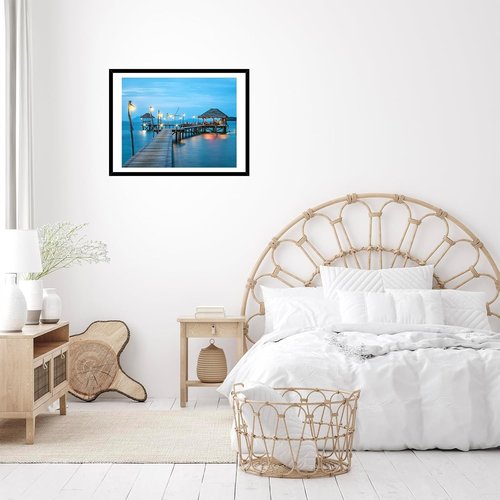 JCJMY Black Puzzle Frame - Display 18x24 with Mat or 19.25x26.75 Without - Wall Hanging Picture Frame