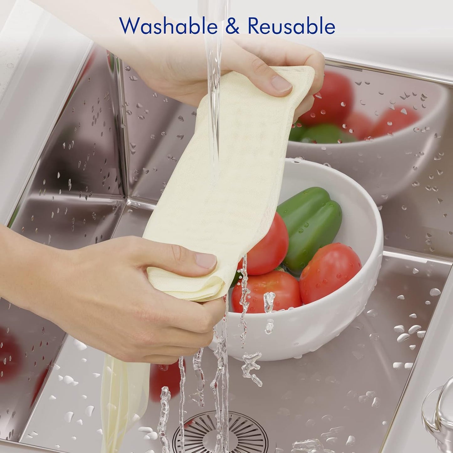 Skiennix Reusable Cheesecloth - 100% Cotton Unbleached Strainer, 20x20 Inch, 6 PCS for Cooking & Baking