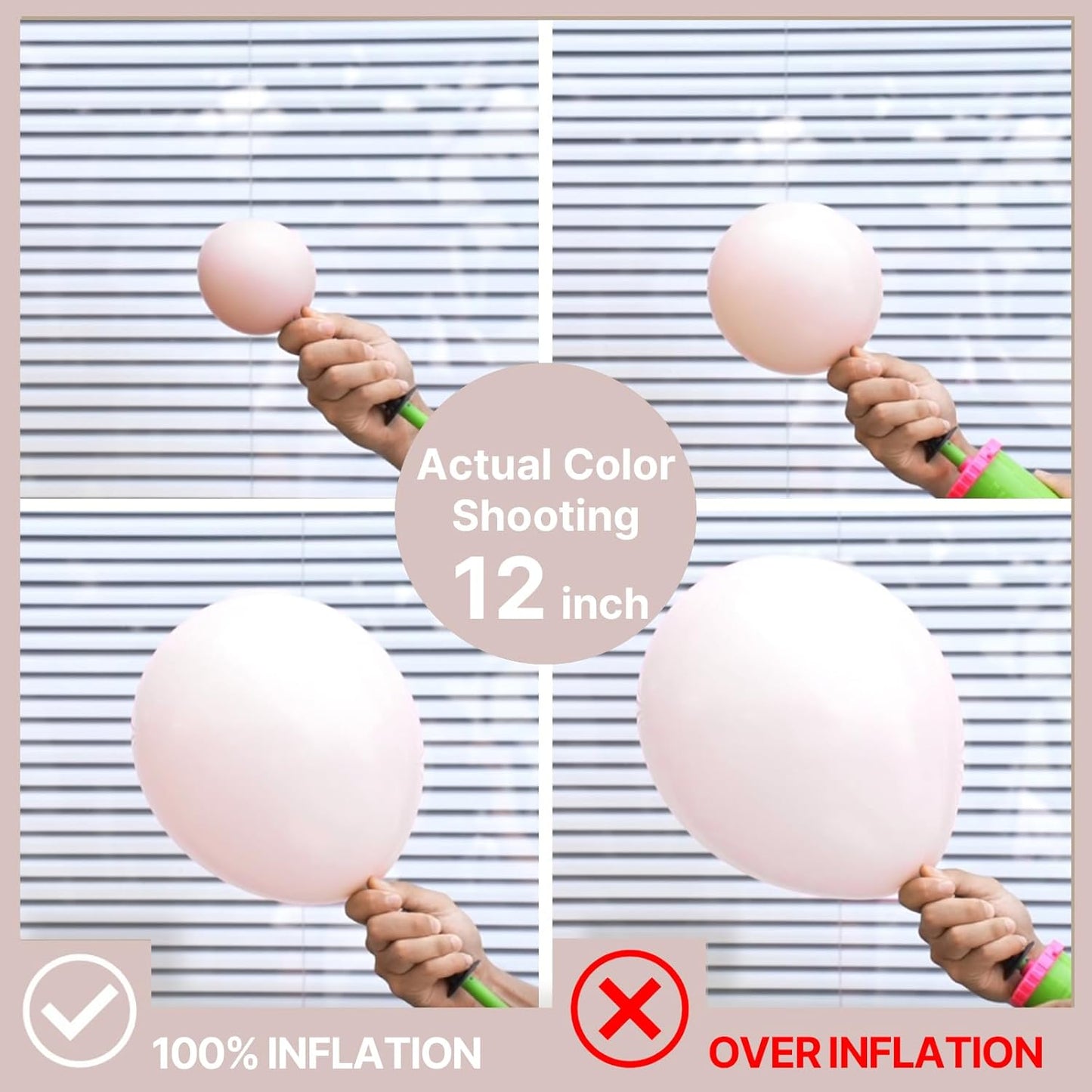 PartyWoo Beige Balloons - 101pcs 12 Inch Boho Cream & Ivory Latex Balloons for Weddings & Events