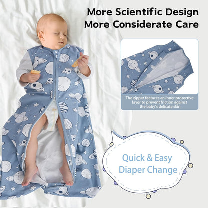 Skiennix Baby Sleep Sack | 100% Cotton Wearable Blanket for 6-12 Months | 3-Pack Lightweight Design