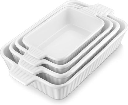 MALACASA Casserole Dishes - 8 oz Oven Safe Ramekins for Baking and Serving