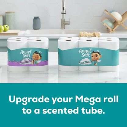 Angel Soft Toilet Paper, 48 Mega Rolls = 192 Regular Rolls, Soft and Strong Toilet Tissue