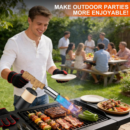 Semlos Propane Torch - Powerful Kitchen Torch for Searing Steak & BBQ - Charcoal Lighter & Campfire Starter