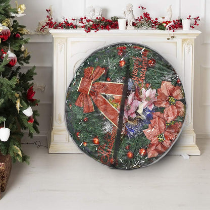 Primode Wreath Storage Bag 24" - Durable 600D Oxford Container with Clear Window for Easy Holiday Storage