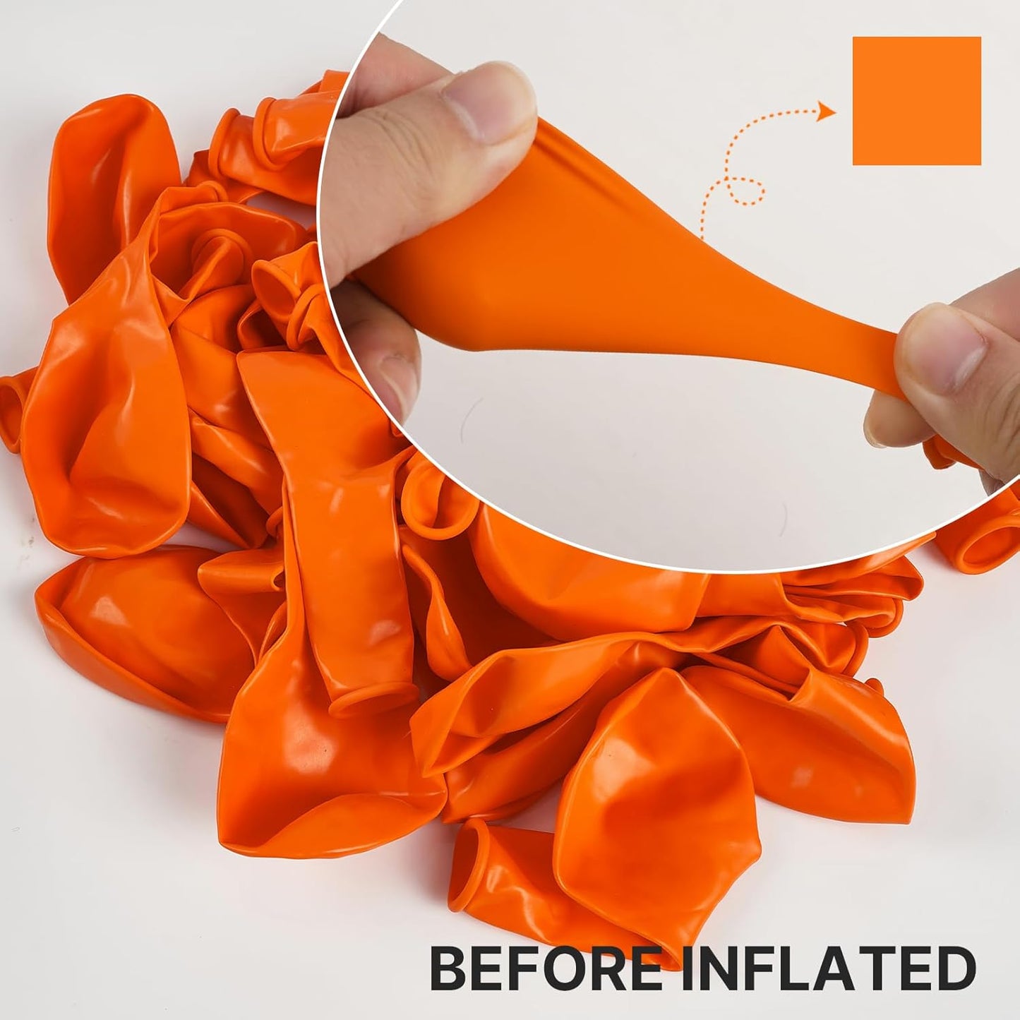 PartyWoo Orange Balloons - 100pcs 5-Inch Latex Helium Balloons for Birthday & Baby Showers