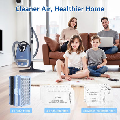 Miele SF-HA 50 HEPA Filters - 3 Pack for Miele Compact C1/C2 & Complete C2/C3 Vacuums