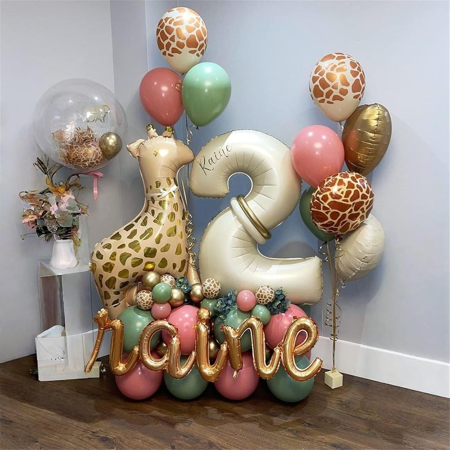 Skiennix 40-Inch Beige Number 6 Foil Balloon - Self-Inflating Ivory White Design for Birthday Celebrations