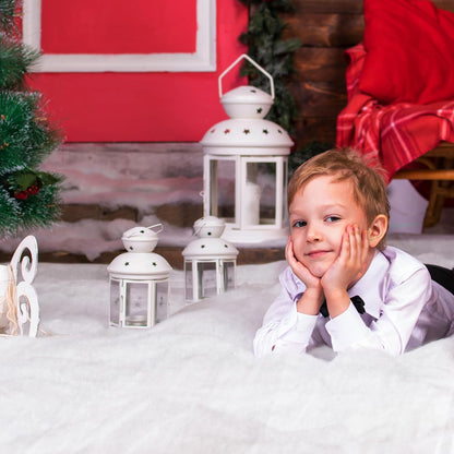 QZYL Snow Blankets - 2 PCS Thick 3×8 FT Artificial Fake Snow for Christmas Village Display & Winter Decor