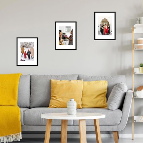 JCJMY A3 Black Picture Frame - Versatile Display for 8.3x11.7 or 11.7x16.5 Photos | Wall Hanging with Plexiglass