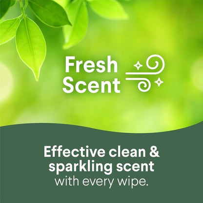 Clorox Disinfecting Cleaning Wipes - Bleach-Free Fresh Lemon Scent | 75 Count, Pack of 4 for Allergy Season