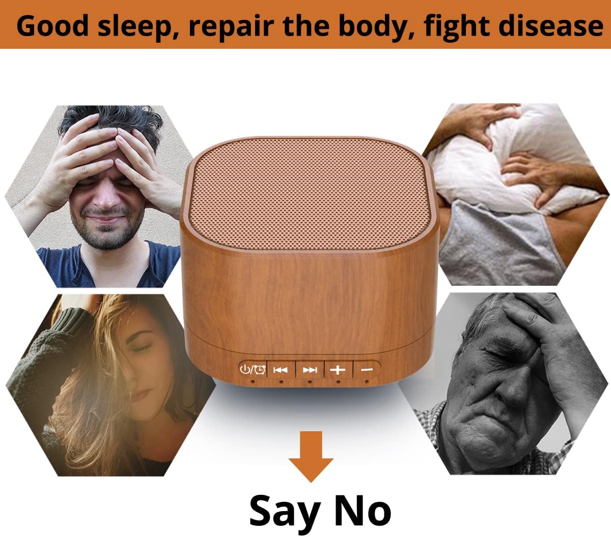 Skiennix White Noise Machine - 20 Soothing Sounds with Memory Function | Sleep Timer for All Ages