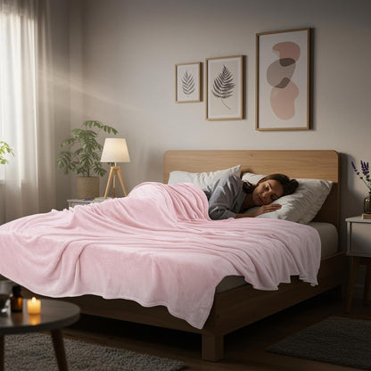 Utopia Bedding Fleece Blanket - Twin Size Pink 300GSM Luxury Soft Microfiber | Anti-Static & Fuzzy (60x80 Inch)