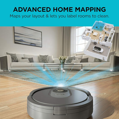 Shark AI Robot Vacuum - Smart Mapping & Scheduling | Pet Hair Pickup | Black/Silver (RV2001)