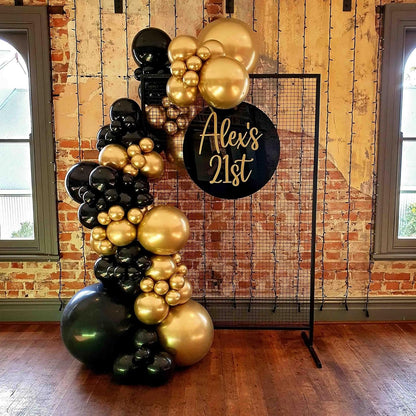 Voircoloria 110pcs Metallic Gold Balloons - 12 Inch Chrome Latex for Weddings, Birthdays & Celebrations