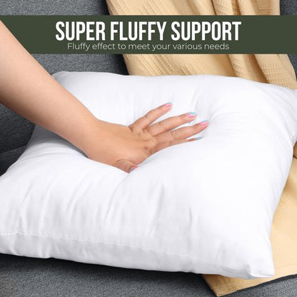 Utopia Bedding Throw Pillows (Set of 1, White) – 22 x 22 Inches Down Alternative Pillows for Bed, Sofa, and Couch - Fluffy Decorative Stuffer Pillow for Indoors & Outdoors