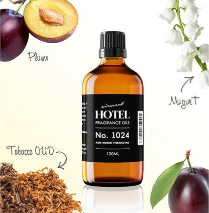 AirScent Hotel Diffuser Oil No. 1024 - Plum Muguet Tobacco Oud | Premium Fragrance for Diffusers - 10 ml