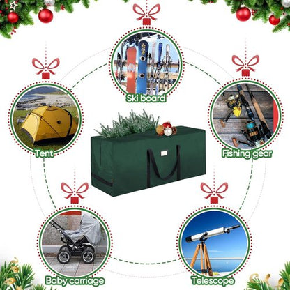 BALEINE Christmas Tree Storage Bag - Heavy Duty 9 ft Extra Large with Reinforced Handles & Dual Zippers (Green)