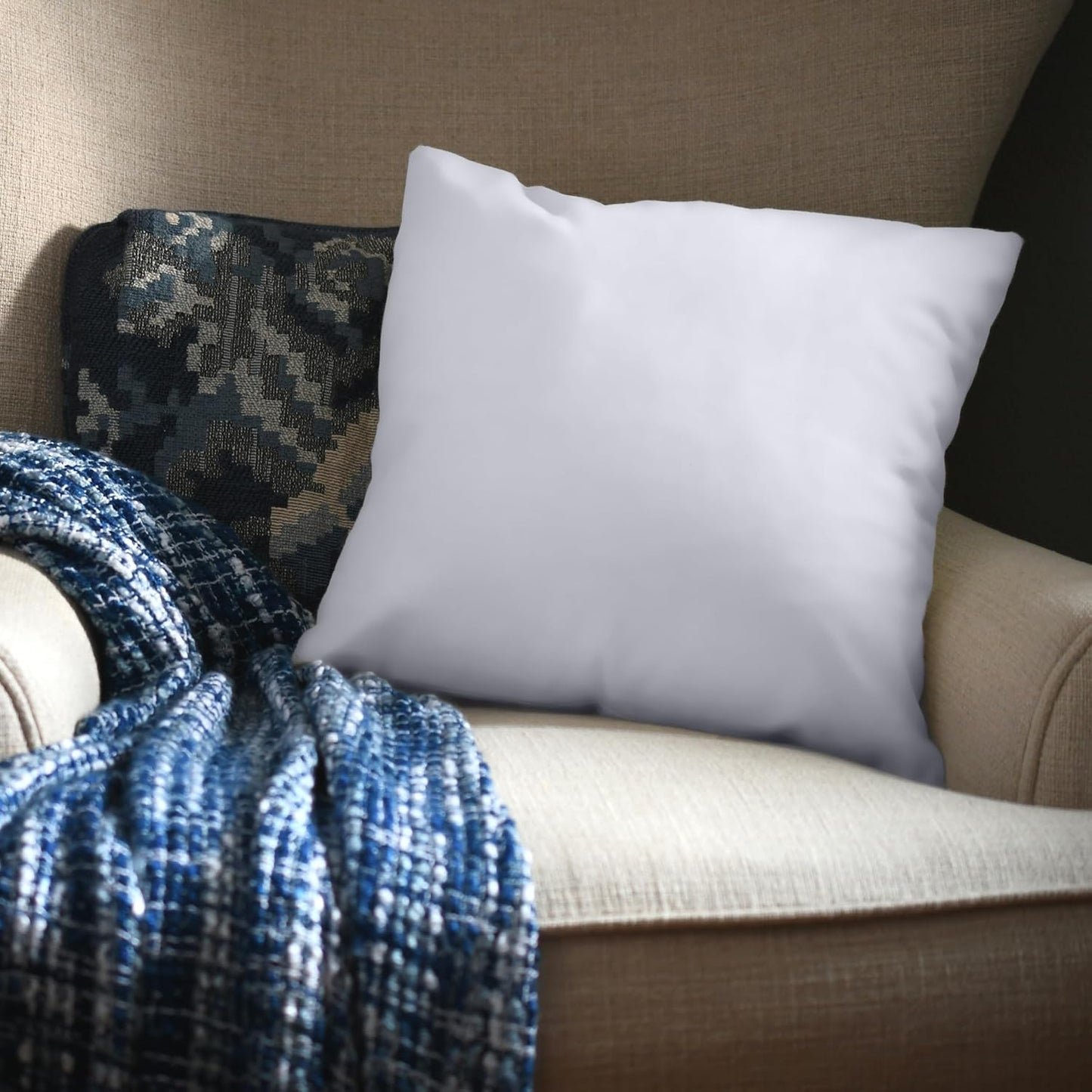 Utopia Bedding Throw Pillow - Fluffy 16 x 16 Inches Down Alternative Cushion in White | Perfect for Bed, Sofa & Couch