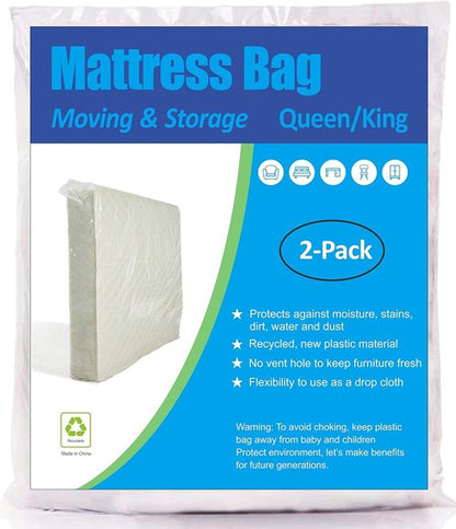 ComfortHome Mattress Bag - Durable Protection for Moving & Storage | Queen & King Size, 2 Pack