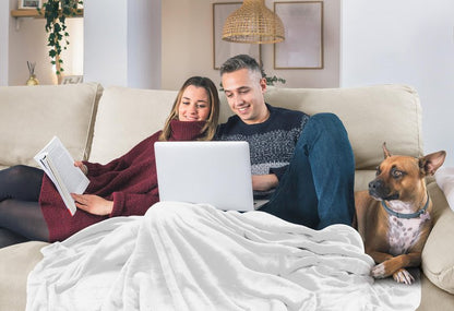 Utopia Bedding White 300GSM Fleece Blanket (Queen Size - 90x90 Inch) Luxury Soft Bed Blanket (Bulk Pack of 9)