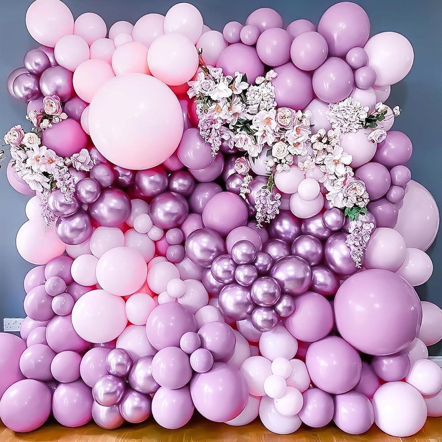 PartyWoo Purple Balloon Garland Kit - 140 Pcs in Various Sizes for Stunning Birthday & Party Decor