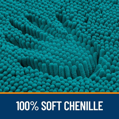 OLANLY Bathroom Rugs 44x24, Extra Soft Absorbent Chenille Bath Rugs, Rubber Backing Quick Dry, Machine Washable Bath Mats for Bathroom Floor, Tub and Shower, Home Decor Accessories, Deep Lake