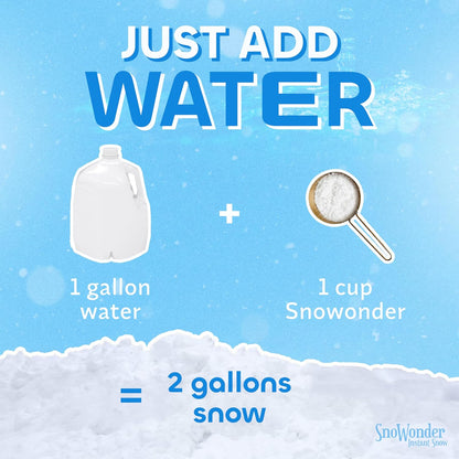SnoWonder Instant Snow | Create 36 Gallons of Realistic Artificial Snow for Fun & Cloud Slime