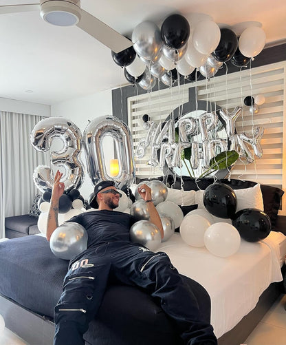 Silver Number Balloon | 40-Inch 0 Balloon - Perfect for Birthday Decorations & Celebrations