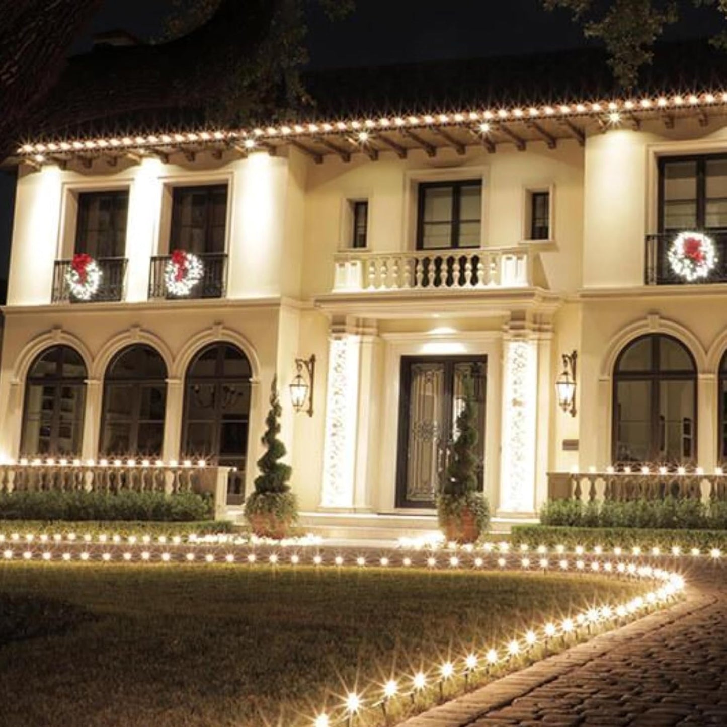 TW SHINE C9 Christmas Lights - 100 LED 66 FT Waterproof String Lights with 8 Modes Timer for Indoor/Outdoor Decor