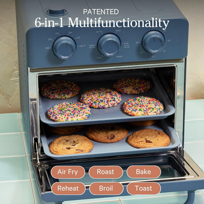 Our Place Wonder Oven - 6-in-1 Air Fryer & Toaster Oven with Steam Infusion | Non-Toxic Bakeware Set in Blue Salt