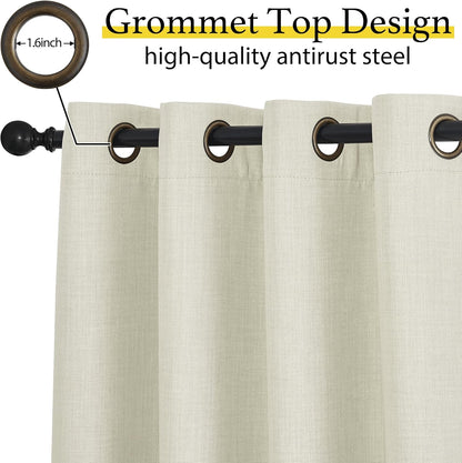 NICETOWN Blackout Tiers - 24 Inch Grommet Half Window Curtains | Light Blocking Valances for Kitchen & Bathroom, 2 Panels