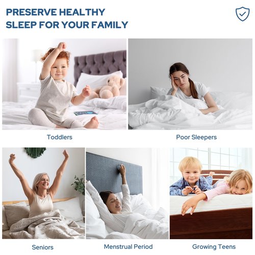 BEDLORE Waterproof Mattress Protector, King Size Noiseless Mattress Pad with Deep Pocket 6"-18" Depth, Soft Breathable Bed Mattress Cover Washable for Home, Bedroom, Hotel (Navy Blue)