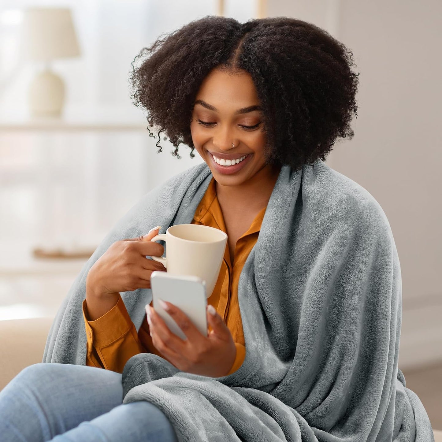 Utopia Bedding Fleece Blanket - Luxury Soft Anti-Static Microfiber | Full Size Ash Grey (90x84 Inch)