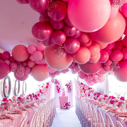PartyWoo Hot Pink Balloons - 152-Piece Arch Kit with Various Sizes for Baby Showers & Birthdays