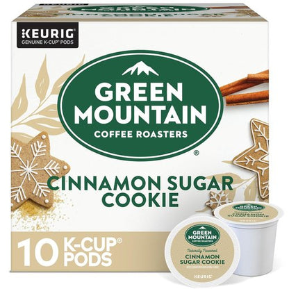 Green Mountain Coffee Roasters Cinnamon Sugar Cookie Coffee - 10 Count Pods for Flavorful Brews