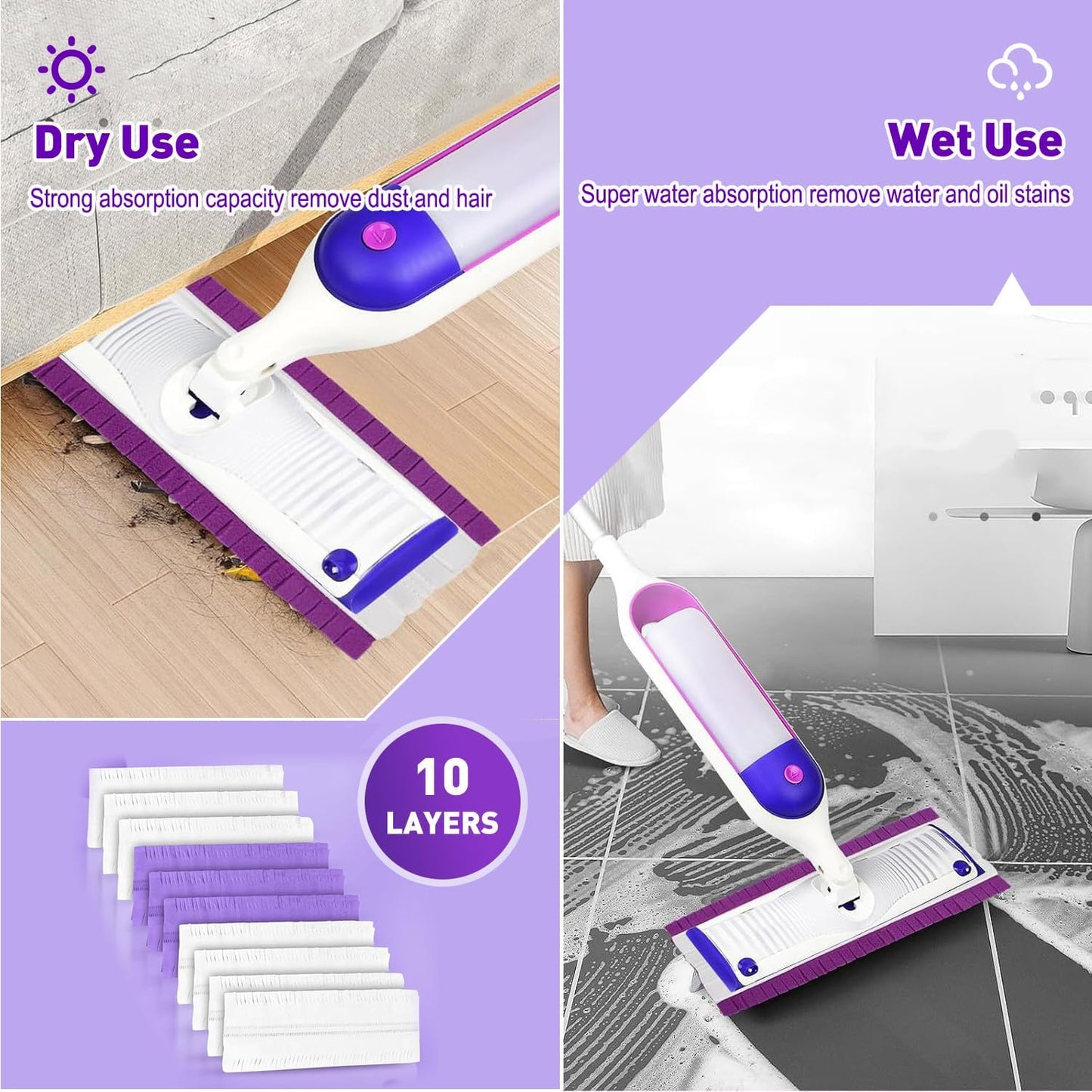 Power Mop Pads - Swiffer PowerMop Compatible Disposable Replacement Pads | 18 Count, Safe for All Floors