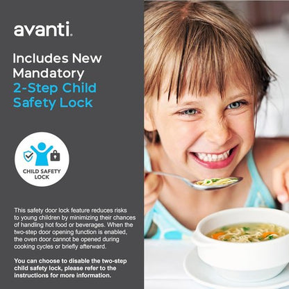 Avanti Microwave Oven - 700-Watt Compact Design with 6 Pre-Cooking Settings | 0.7 Cu.Ft. Metallic Finish