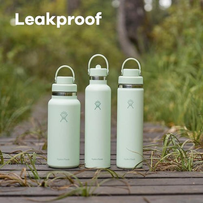 Hydro Flask Water Bottle - Insulated Stainless Steel with Wide Mouth Flex Chug Lid | 40 Oz Cascade Blue