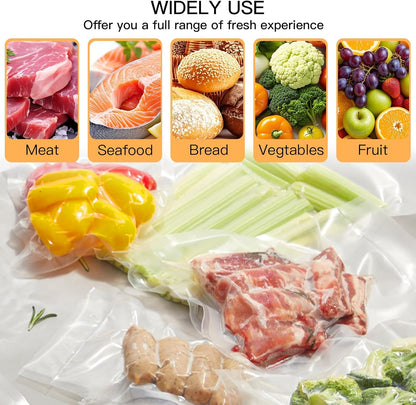 MEGAWISE Vacuum Sealer Bags - BPA-Free Food Preservation Bags | 8'' x 12'' | 110 Count, Double-Sided Texture