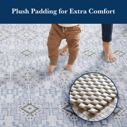 Veken Non-Slip Rug Pad Gripper - 5x7 Ft Thick Anti-Skid Mat for Hardwood & Tile Floors