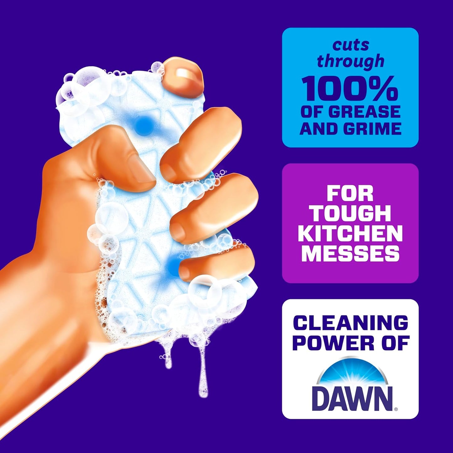Mr. Clean Magic Eraser - Foaming Sponge with Dawn Cleaning Power for Kitchen Grease | 6 Count
