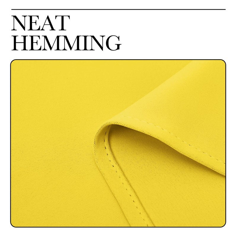 NICETOWN Bedroom Curtain Panels Draperies, Thermal Insulated Solid Grommet Curtains/Drapes (Bright Yellow, 1 Pair, 34 by 45-inch)