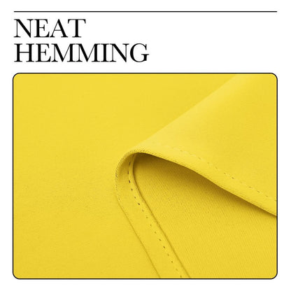 NICETOWN Bedroom Curtain Panels Draperies, Thermal Insulated Solid Grommet Curtains/Drapes (Bright Yellow, 1 Pair, 34 by 45-inch)