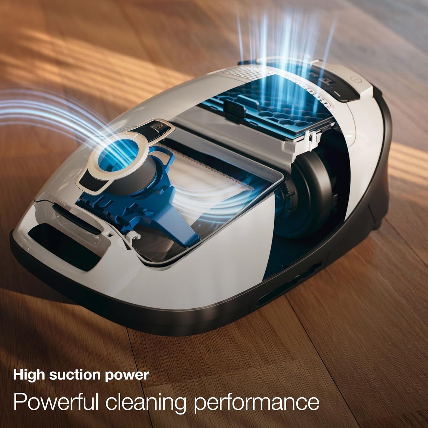 Miele Classic C1 Cat & Dog Vacuum - Bagged Canister for Pet Hair, Portable, Lotus White