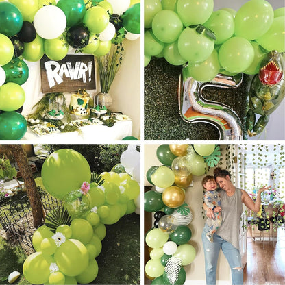 PartyWoo Lime Green Balloons - 127 Pcs Neon Latex Balloon Arch Kit for Graduation & Birthday Decor