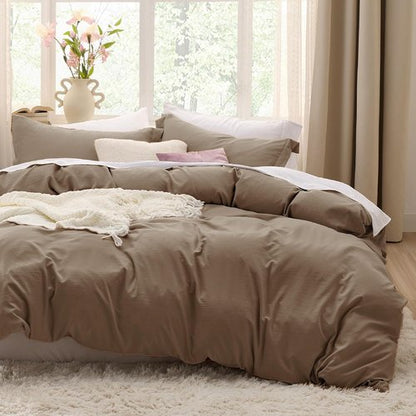 Bedsure Oversized King Duvet Cover - Extra Soft Prewashed Cotton-Like Polyester Bedding Set, 120x98 Inches with Zipper Closure & 2 Pillow Shams