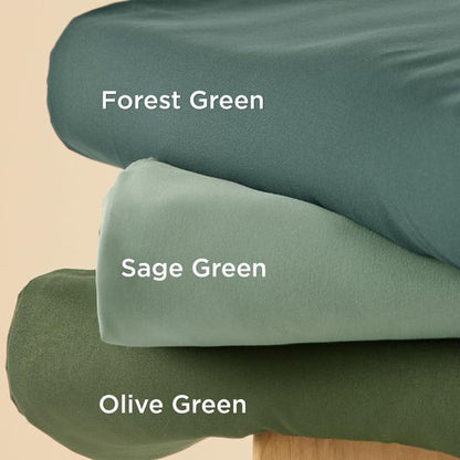 Bedsure Duvet Cover Oversized King Size - Soft Double Brushed Bedding Set for Kids & Adults, Zipper Closure, 3 Pieces, Includes 1 Duvet Cover (120"x98") & 2 Pillow Shams, NO Comforter, Olive Green