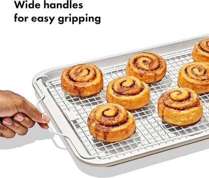 OXO Good Grips Non-Stick Pro Ceramic Coated Baking Rack - Versatile Cooling Rack for Perfect Baked Goods
