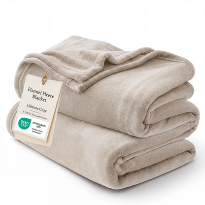 Bedsure GentleSoft Fleece King Size Blankets for Bed Oxford Tan - Soft Lightweight Plush Cozy Fuzzy Luxury Microfiber, 108x90 inches